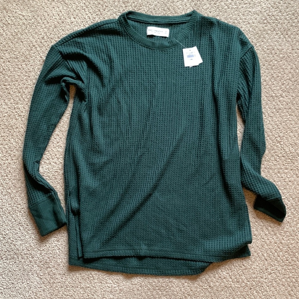 Soft long sleeve waffle shirt